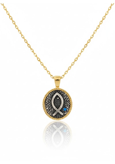 G&a Jewels - Ruhun Akışı - 925 Ayar Oksitli Yaldız Altın Kaplama Gümüş Kolye Altın - Gümüş G&a Jewels - Ruhun Akışı - 925 Ayar Oksitli Yaldız Altın Kaplama Gümüş Kolye Altın - Gümüş