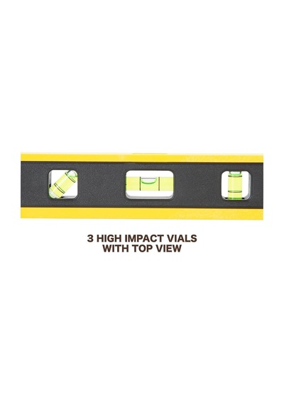 Aee Portatif Mini Su Terazisi 23 Cm 3 Gözlü Torpedo Level / Profesyonel İnşaat Ölçüm Aleti / Dayanıklı Ve