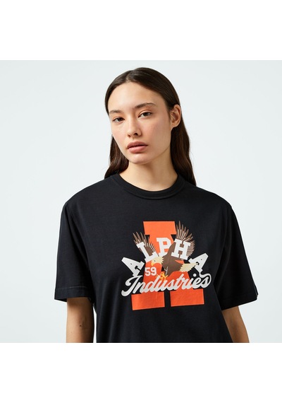 Alpha Industrıes Alpha Industries Alpha Eagle Unisex Siyah T-shirtuta54511pk