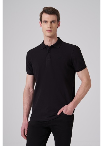 Morven Erkek Siyah Basic Polo Yaka Dynamic Fit T-shirt 26yc018007001 Siyah