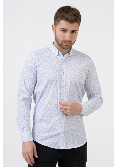 White Stone Oviedo G2308 Regular Fit Pamuklu Likralı Gömlek Desenli M Çok Renkli