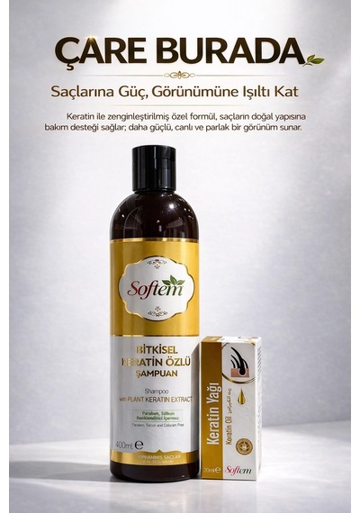 Keratin Özlü Şampuan 400 Ml + Keratin Yağı 20 Ml