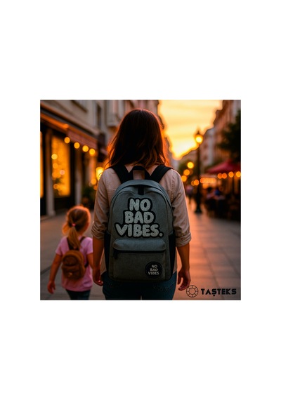 Taşlı Ütülenebilen Veya Sticker Olarak Kullanılabilen 'no Bad Vibes' Yazı Modeli