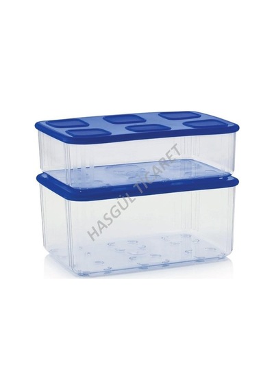 Tupperware Şeffaf Modüler Kap 2'Li 162-253 L Saklama Kabı Mavi