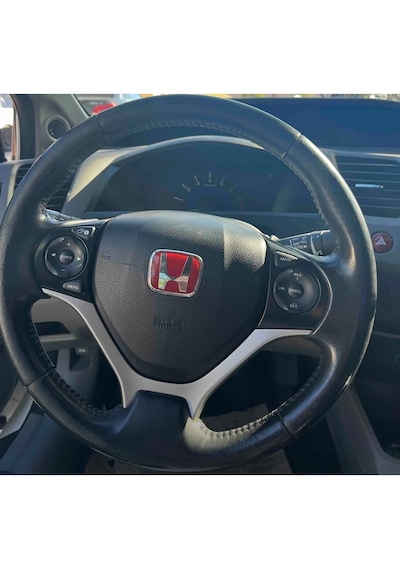 Honda Civic Fd6 2006-2012 Uyumlu Kırmızı Ön-arka-direksiyon Logo Set