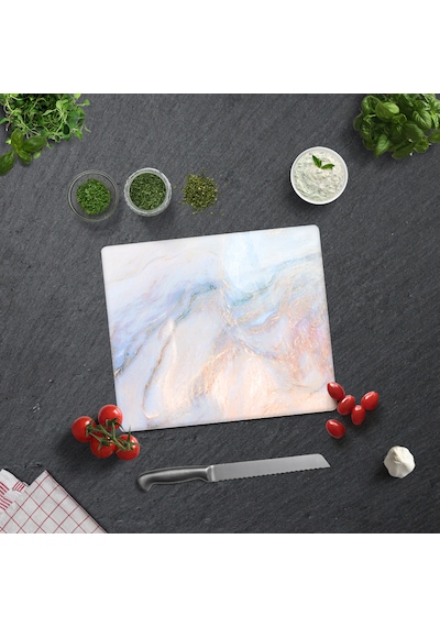 Cam Kesme Tahtası Supreme Mermer Görünümlü 29cm X 34cm
