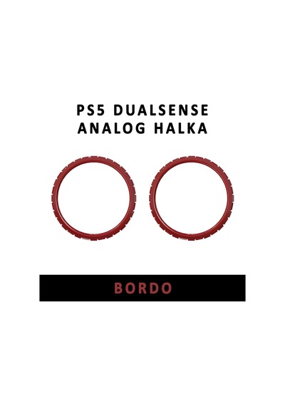 Ps5 Ring Dualsense Analog Çerçevesi Playstation 5 Kol Tamir Parçası 2 Adet Halka Bordo