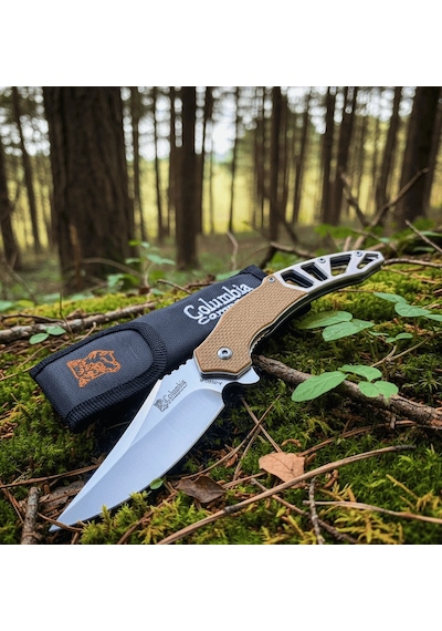 Alsepeteavm A3390-b Fixed Blade Brown Auto Kamp Çakısı Haki