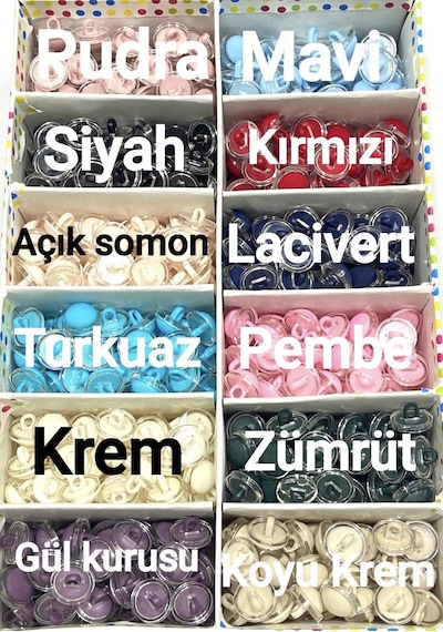 Bebek Düğmesi / Mat Model / 10 Adet /bebe03/ - Zümrüt
