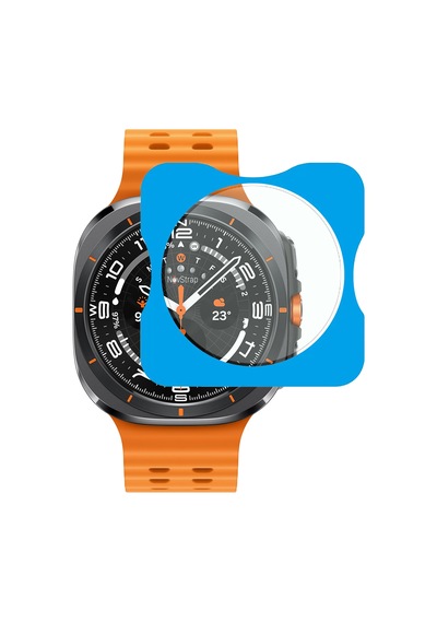 Novstrap Samsung Galaxy Watch 7 Ultra 47mm İle Uyumlu Ekran Koruyucu Temperli Cam Uygulama Aparatlı