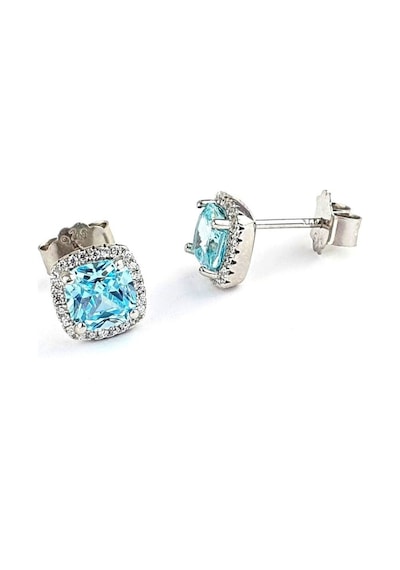 Sky Diamond Blue Aquamarin Taşlı 925 Ayar Gümüş Küpe