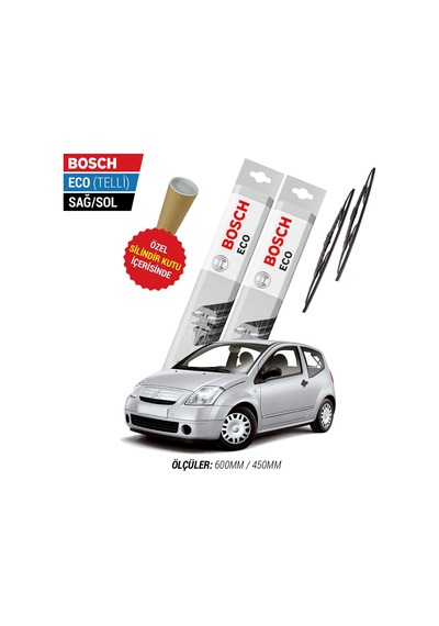 Bosch Eco Citroen C2 Silecek Takımı (2003-2008)