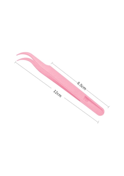 Koodmax Hassas Elektronik Ve El Sanatları Tamir Cımbızı Sert Plastik 12cm Kavisli Cımbız Pembe
