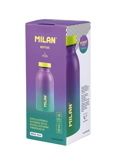 Mılan 643012Sn Sunset Paslanmaz Izotermal Matara Turkuaz Lila 354