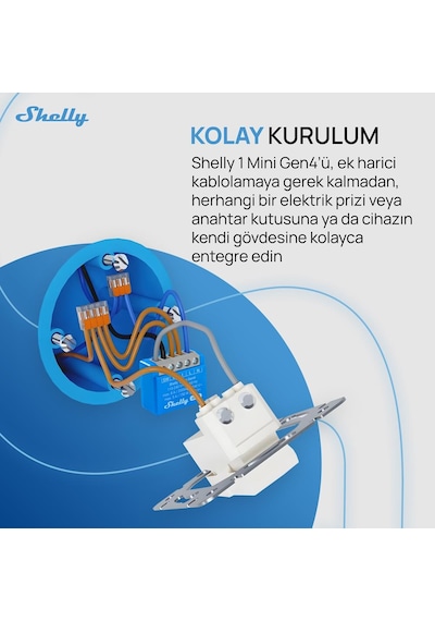 Shelly 1 Mini Gen4 Akıllı Röle
