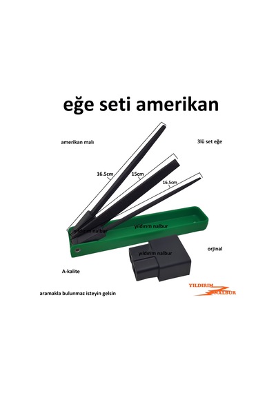 Eğe Seti 3'lü Set Amerikan Malı Katlanır