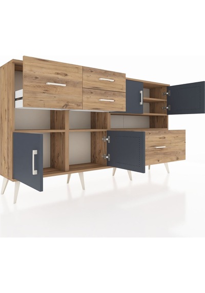 Arges Konsol 5 Raflı 4 Çekmeceli 4 Kapaklı 176x30x99 Çam-antrasit/çam Antrasıt/atlas Çam - Atlas Çam Arges Konsol 5 Raflı 4 Çekmeceli 4 Kapaklı 176x30x99 Çam-antrasit/çam Antrasıt/atlas Çam - Atlas Çam