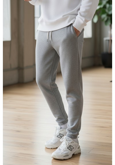 Elemge Pamuklu Erkek Jogger Eşofman Altı Gri Bol Kalıp Ipli Cepli Yumuşak Tuşe 3 Iplik Oversize Elemge Pamuklu Erkek Jogger Eşofman Altı Gri Bol Kalıp Ipli Cepli Yumuşak Tuşe 3 Iplik Oversize