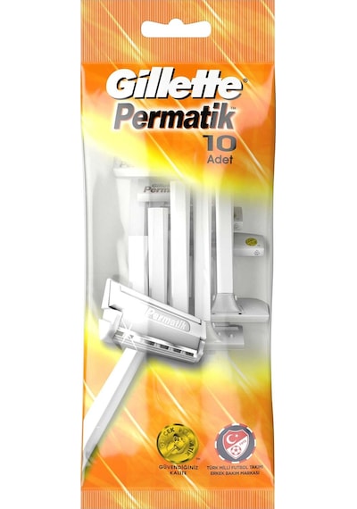 Gillette Permatik Tek Bıçaklı 10 Lu + Permatik Banyo 10 Lu