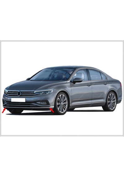 Vw Passat B8.5 Krom Ön Tampon Alt Çıta 3 Prç P.Çelik 2019 Üzeri