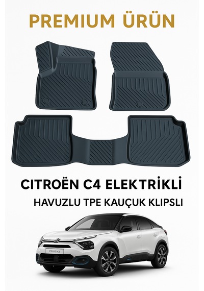 Citroen C4 Elektrikli+uyumlu 3d Oto Paspas Premium