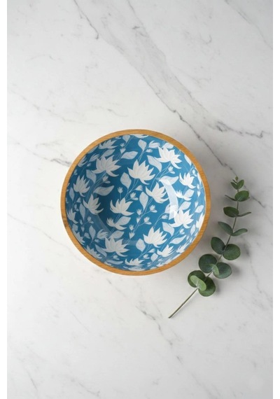 Mango Agacı Sunum Servis Kasesi & Dekoratif Kase 25 Cm Desenli Çok Renkli