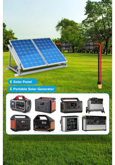 Solar Uzatma Kablosu Solar Panel Bağlantı Kablosu - Xt60 2 Metre