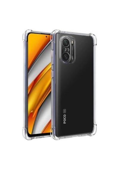 Xiaomi Poco F3 İle Uyumlu Kapak Kamera Korumalı Antişok Airbag Köşe Korumalı Silikon Şeffaf Kılıf