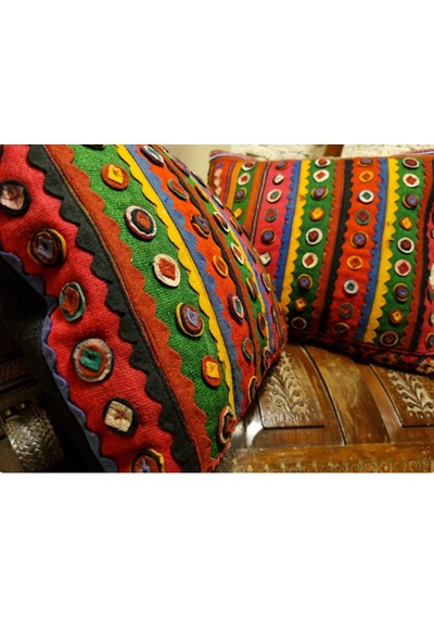 2 Li Set Antika Kilim Kumaş Boho Dekoratif Kırlent Yastık Seti ,2 Li İçi Dolgulu Etnik Otantik El Yapımı Rengarenk