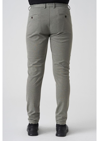 White Stone Barcelos P1035 Regular Fit Semanta Likralı Orme Jogger Pantolon Haki Haki