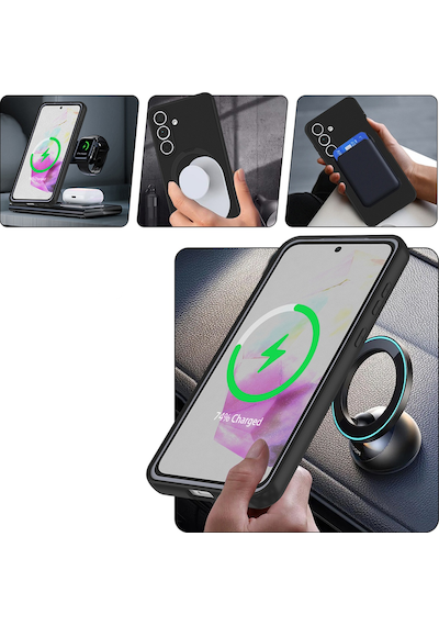 Apple Uyumlu iPhone 11 Kılıf Soft Tasarım Magsafe Halka Stand İçi Kadife Kapak