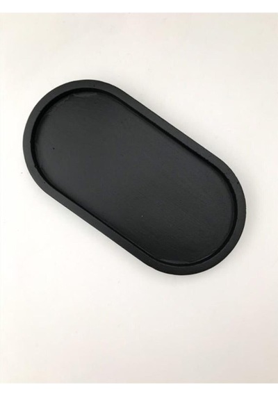 Dekoratif Oval Beton Sunum Tabak Takı Tabağı Mum Tabağı Organizer