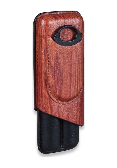 Lotus Wood Desen Deri Puro Kılıfı Kesicili 2li 62 Ring