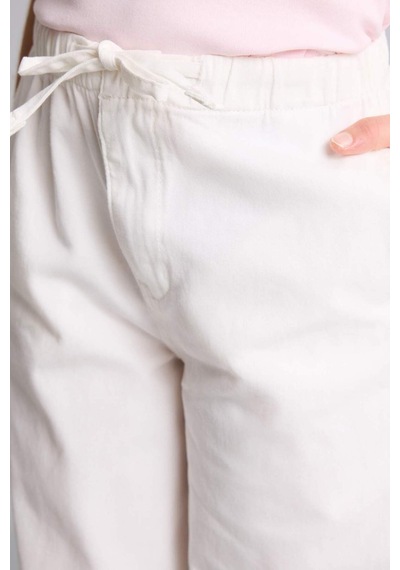 Defacto Wıde Leg Düz Paça Gabardin Pantolon Kız Çocuk G0604a826smwt34 Beyaz-wt34