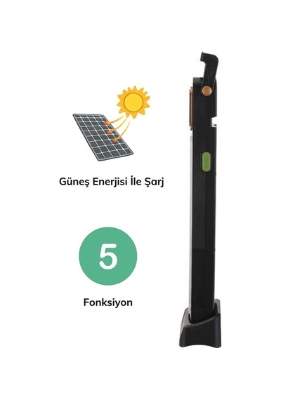 Tedaks 5 Fonksiyonlu Güneş Enerjisi İle Şarj Olabilen 48 Ledli Işıldak,aydınlatma Pr-3838 Sarı