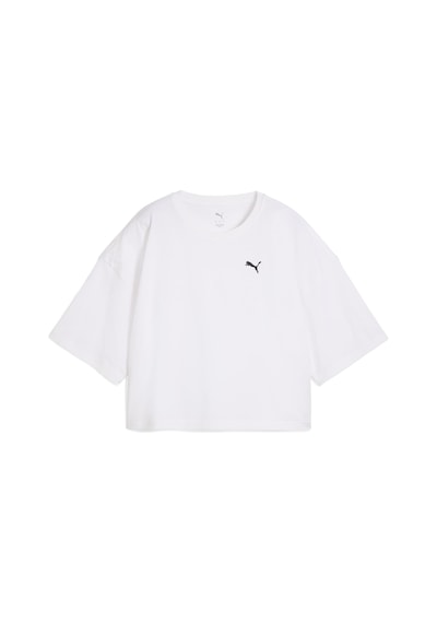 Puma Wardrobe Ess Kadın Oversize Kısa Tişört 629743 02 Beyaz