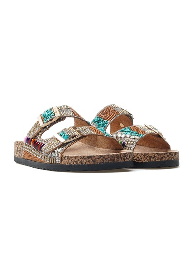 Guja Kadın Taş Detaylı Tokalı Günlük Terlik 25y 25y102-2 Z Camel Camel