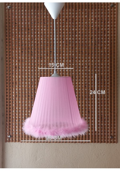 N-01 Pembe Organze Yatak Odası Çocuk Ve Bebek Odası Avize Pembe