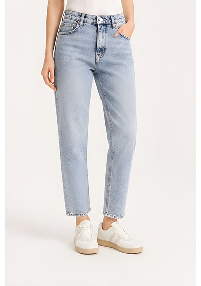 Lili Woman Kadın Yüksek Bel Straight Fit Baggy Jean Pantolon Ty.bgt01 Açık Mavi