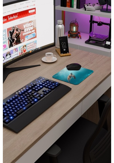 Sualtı Kaymaz Dikişli Kauçuk Oyuncu Mousepad V4 - 22x18 Gaming Mouse Pad Fare Altlığı