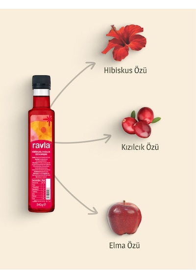 Ravla Hibiskuslu Kızılcık Özü Karışımı - 340g