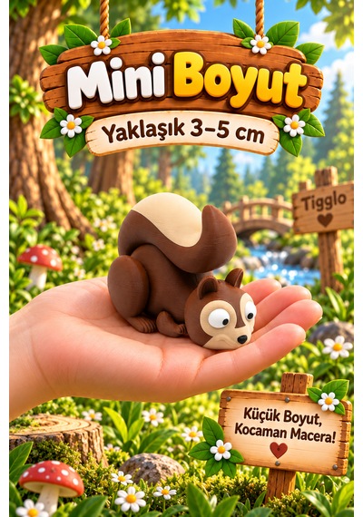 Tigglo 10'lu Hareketli Mini Hayvan Ve Karakter Figür Oyuncak Seti Çiftlik, Okyanus, Safari Ve Orman Tema Seçenekleri Orman Hayvanları