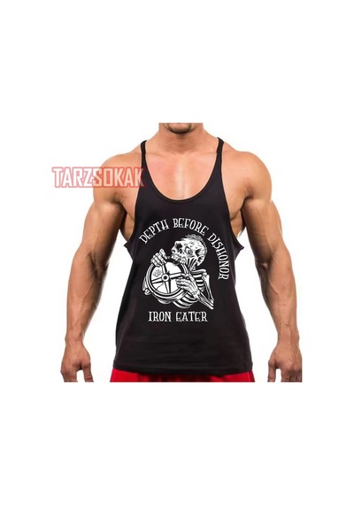 Tarzsokak Gym Tank Top Fitness Sporcu Atleti Gym108 Siyah
