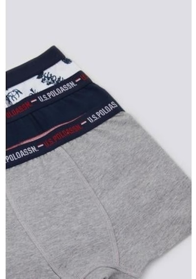U.S. Polo Assn. U.s Polo Erkek Çocuk Boxer 3'lü Takım Beyaz