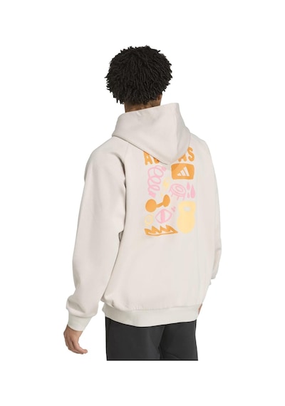 Jv8779-e Adidas Gfx Hoodıe Erkek Sweatshirt Bej Jv8779-e Bej