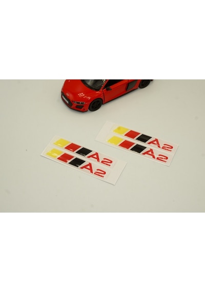Audi A2 Logo Motor Kapağı Damla Silikon Plaka Logo Arma Amblem Ye