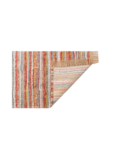 Multy Hasır Görünümlü Kaymaz Renkli Dokuma Modern Kilim