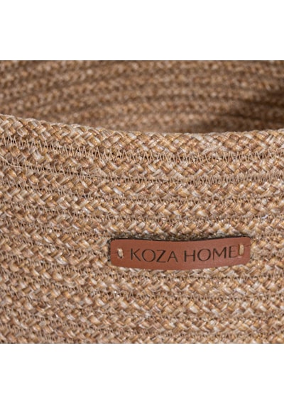 Koza Home Cesta El Yapımı Pamuklu Natural Hasır Dekoratif Sepet 3lü Set 30c