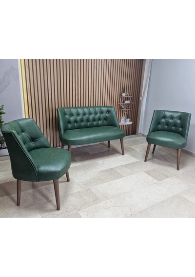 Azra Mobilya Deri Çay Seti Koltuk Takımı - Bekleme Salonu - Cafe Mobilya - Ofis Mobilya - Balkon Mobilya Yeşil Azra Mobilya Deri Çay Seti Koltuk Takımı - Bekleme Salonu - Cafe Mobilya - Ofis Mobilya - Balkon Mobilya Yeşil