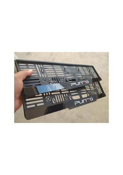 Fiat Punto Uyumlu Kabartma Yazılı Takmatik Pleksi Plakalık Takımı 2'li Set - 667590375